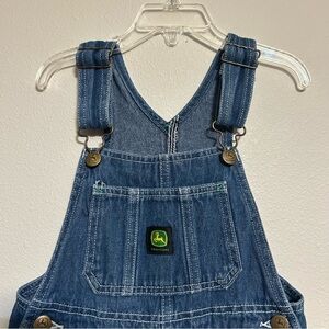 John Deere blue Overalls boys size 6 denim pockets